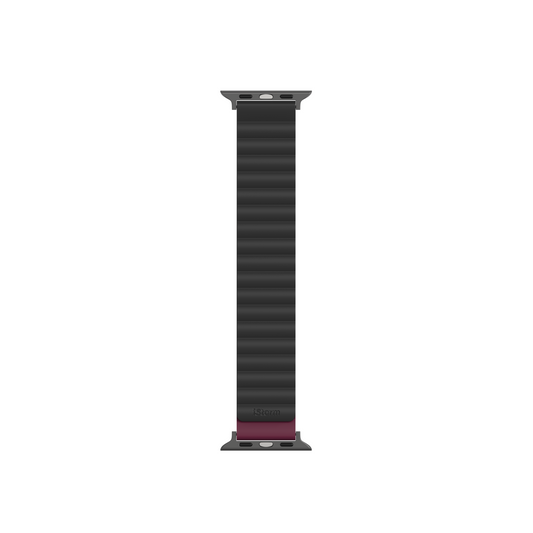 iStorm essentials 45mm Reversible Magnetic Strap Black + Wine Red