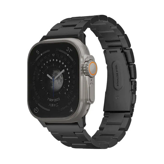 Uniq Osta Magnetic Steel Adjustable Band for Apple Watch 49-44mm - Midnight Black