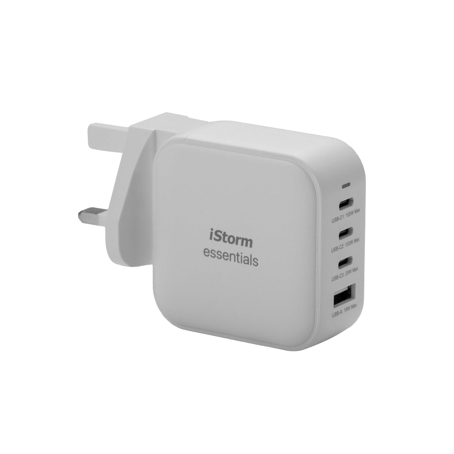 iStorm essentials 100W Power Adapter 3xUSB-C + USB-A EU/UK