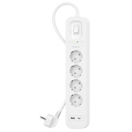 Belkin Surge Protector with USB-C and USB-A Ports (4 Outlet with 1 USB-C & 1 USB-A)