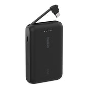 Belkin BoostCharge Power Bank 10K with Integrated Cable Black