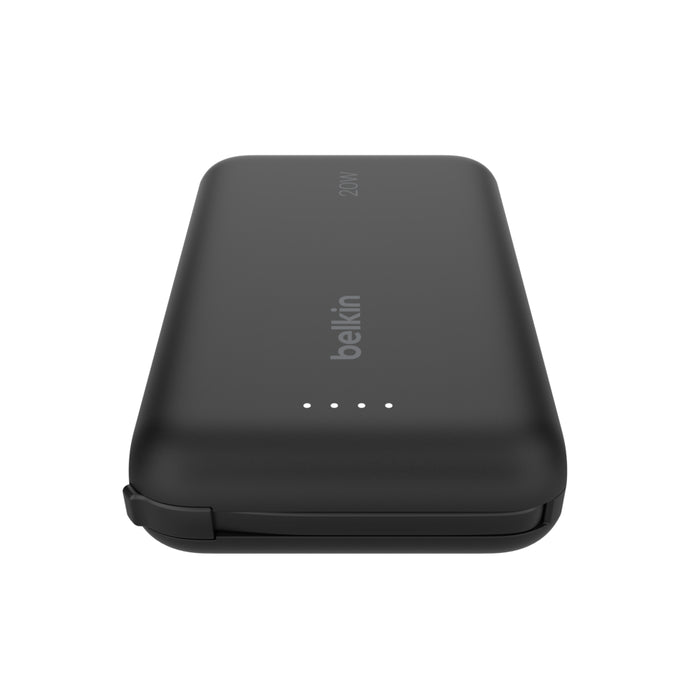 Belkin BoostCharge Power Bank 10K with Integrated Cable Black