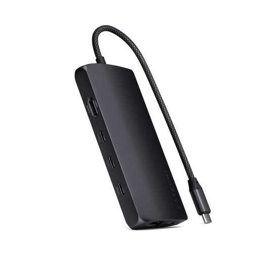 Satechi USB-C Multiport Adapter 8K with Ethernet V3 - Midnight