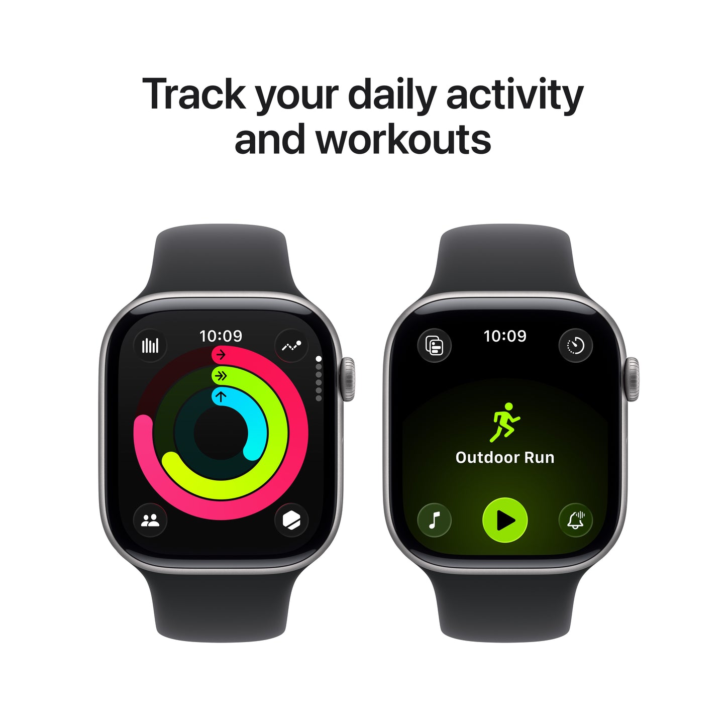 Apple Watch Series 11 GPS 42mm Space Grey Aluminium Case with Black Sport Band - S/M