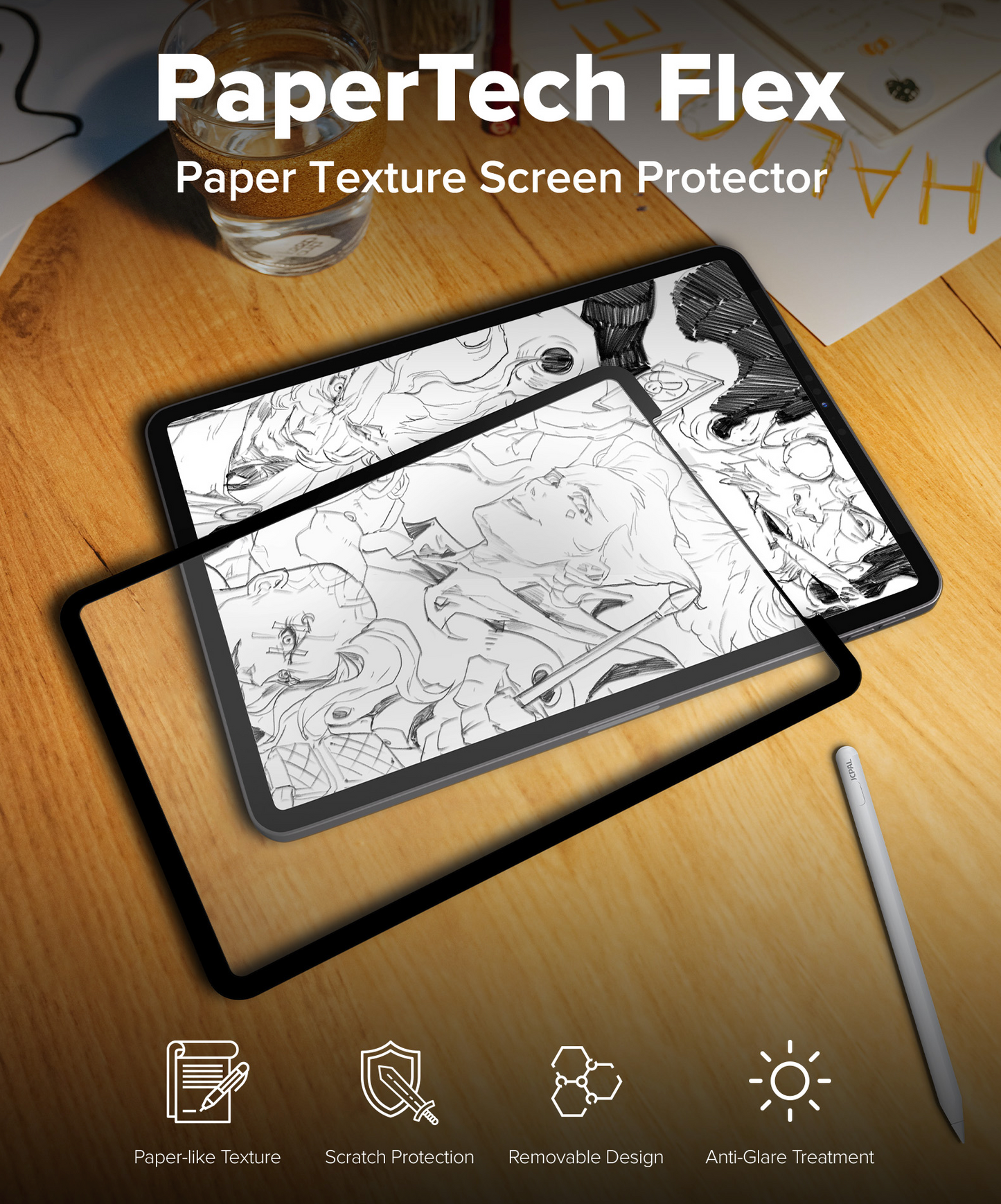 JCPal PaperTech Flex Screen Protector iPad Pro 13-inch M4