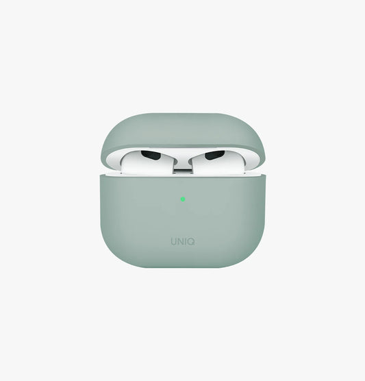 Uniq Lino Hybrid Liquid Silicone AirPods 4th Case - Green