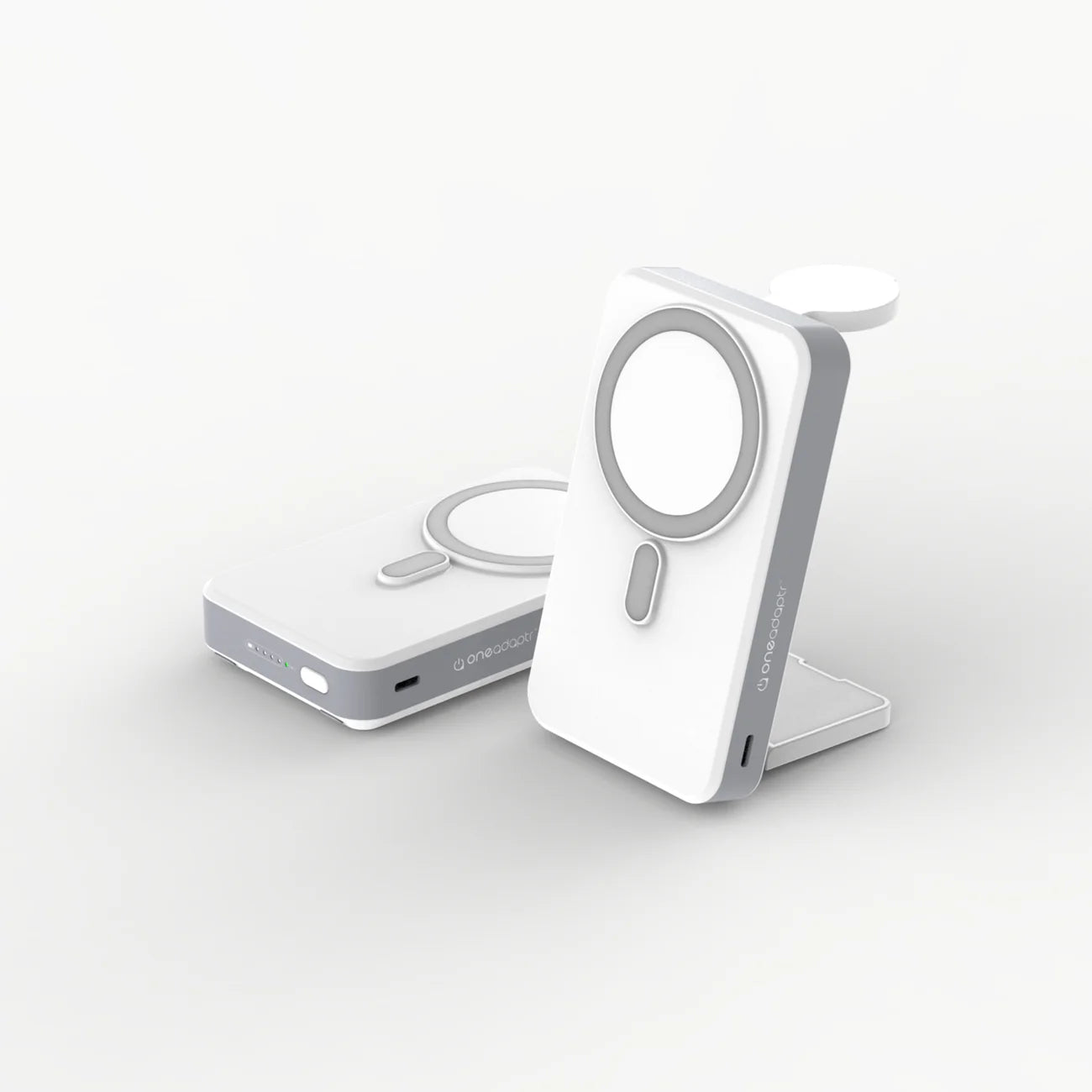 OneAdaptr OneGo Wireless Charging Stand PowerBank - White