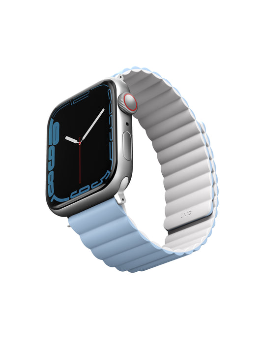 Uniq Revix Magnetic Silicone Band for Apple Watch 41/40/38mm - White/Blue