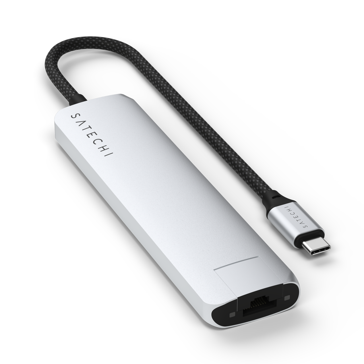 Satechi 7-in-1 USB-C Slim Multiport Adapter with Ethernet - Silver