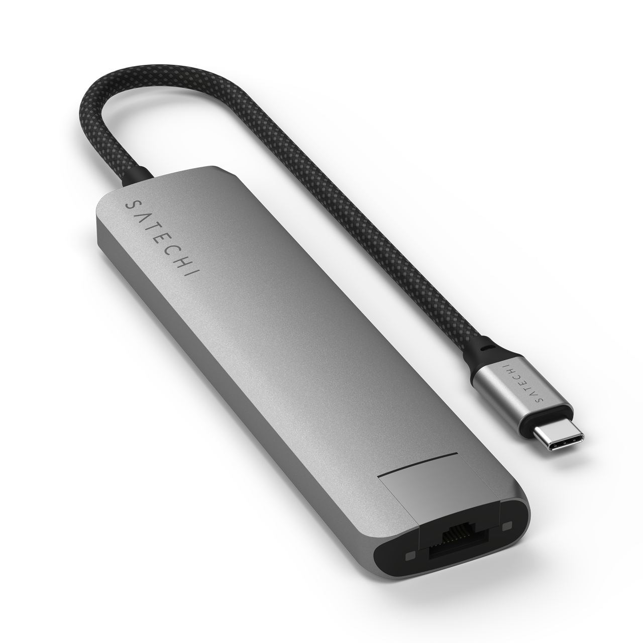 Satechi 7-in-1 USB-C Slim Multiport Adapter with Ethernet - Space Grey