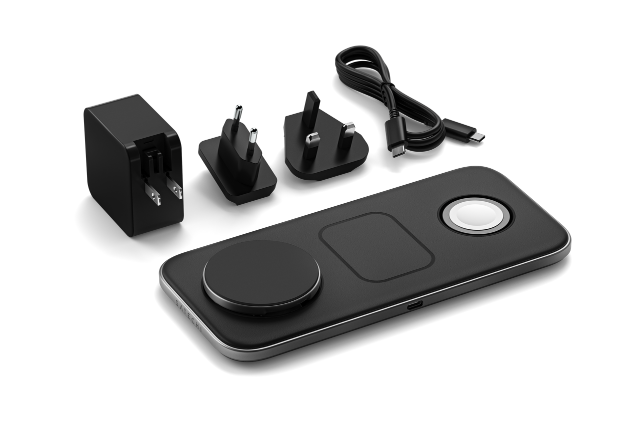 Satechi Qi2 Trio Wireless Charging Pad - with EU, UK & US plugs