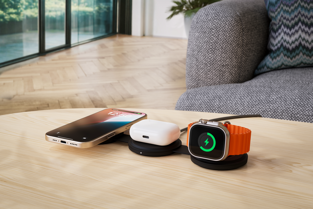Satechi OntheGo 3-in-1 Wireless Charger - Black