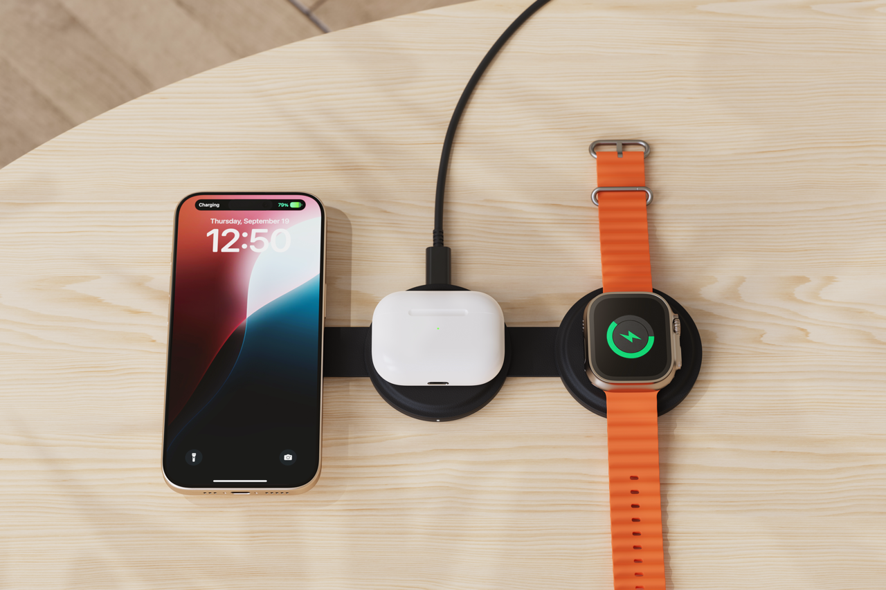 Satechi OntheGo 3-in-1 Wireless Charger - Black