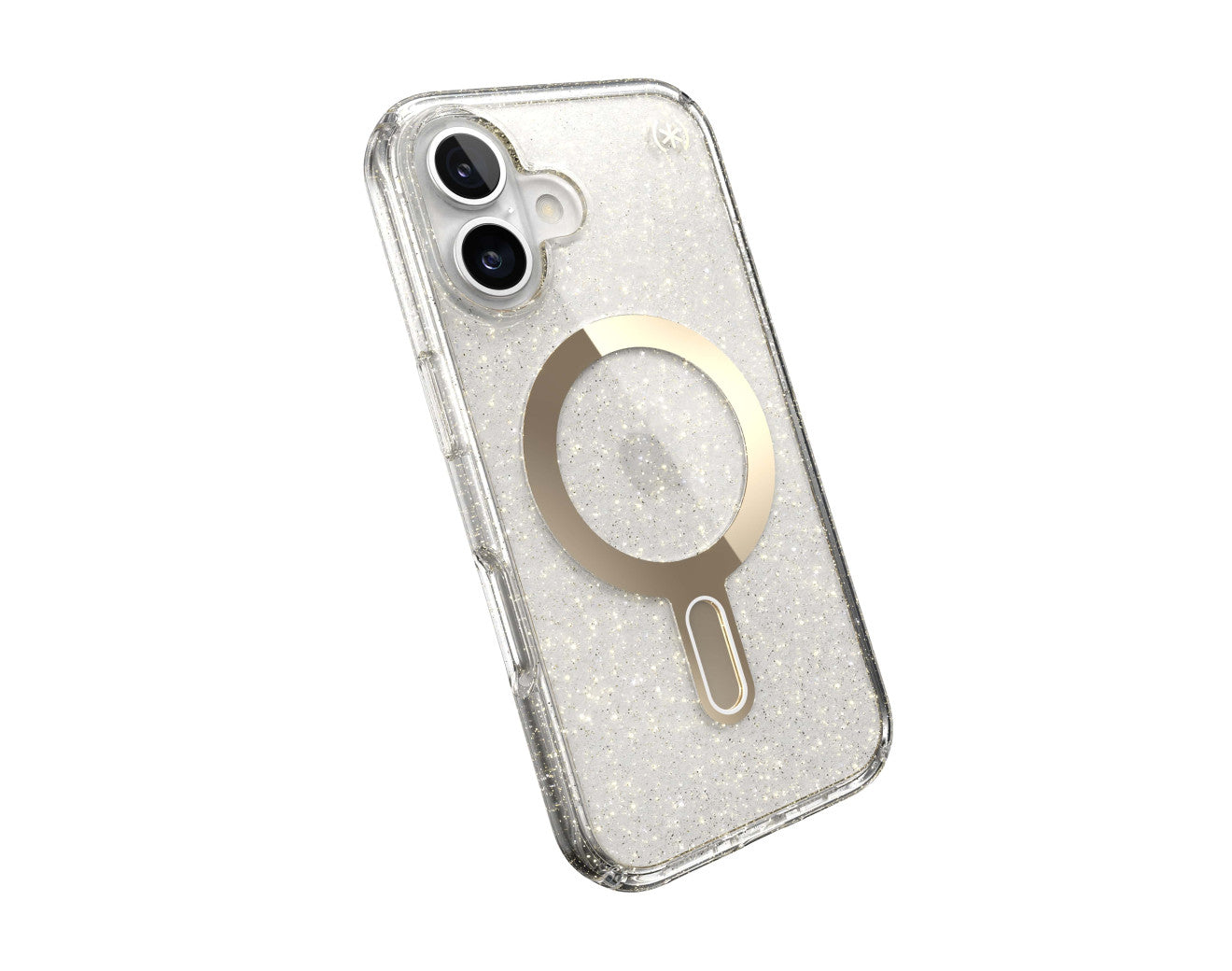 Speck Presidio Lux Glitter MagSafe iPhone 16 - Clear