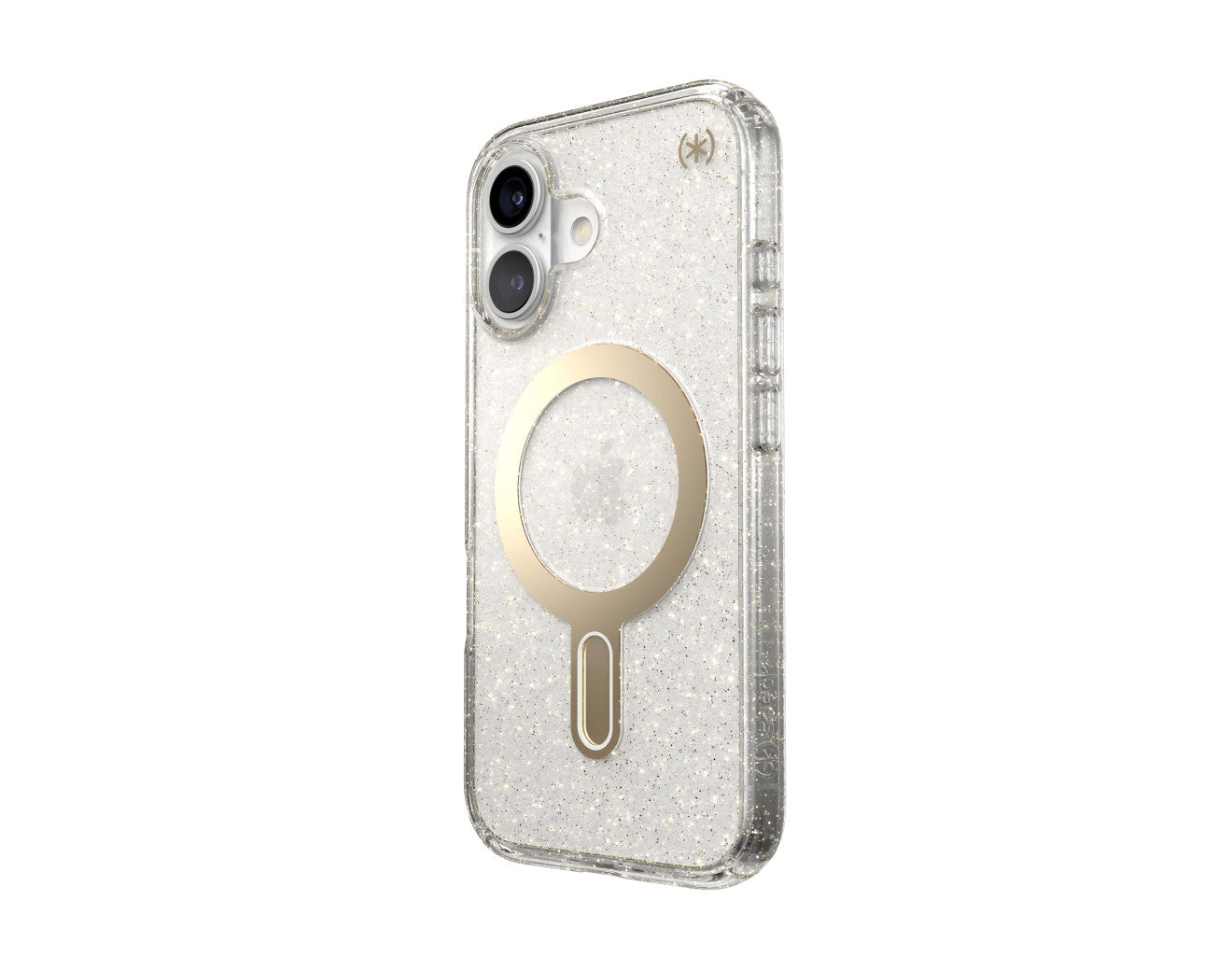 Speck Presidio Lux Glitter MagSafe iPhone 16 - Clear