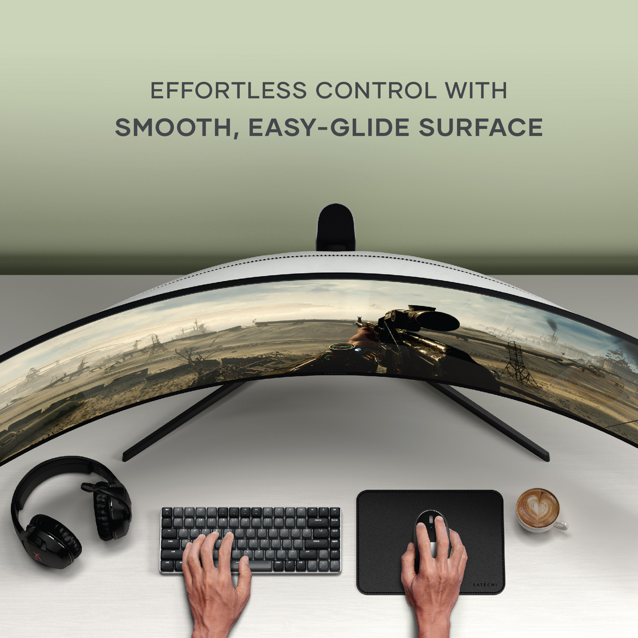 Satechi Vegan - Leather Premium Mouse Mat - Black