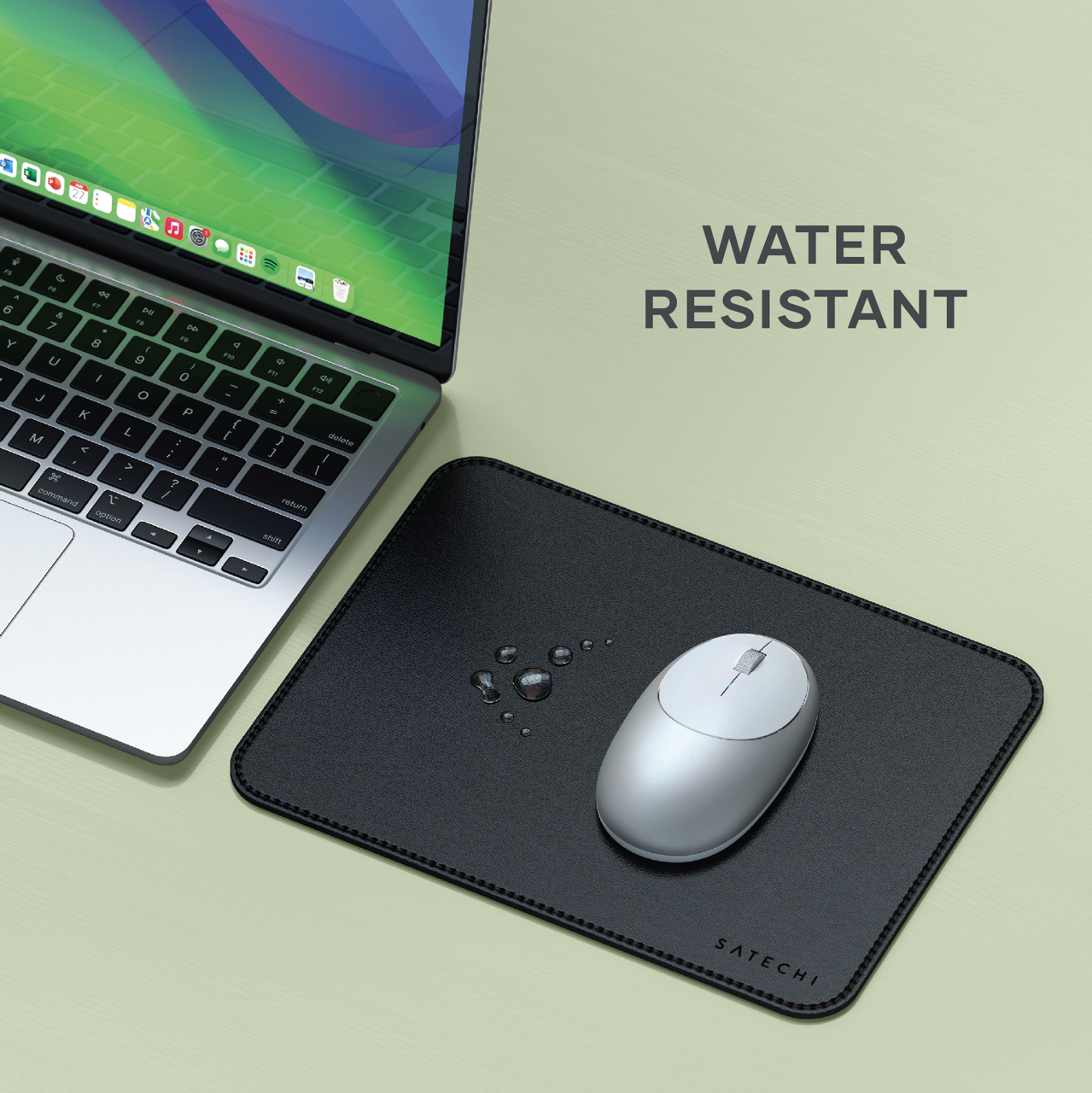 Satechi Vegan - Leather Premium Mouse Mat - Black
