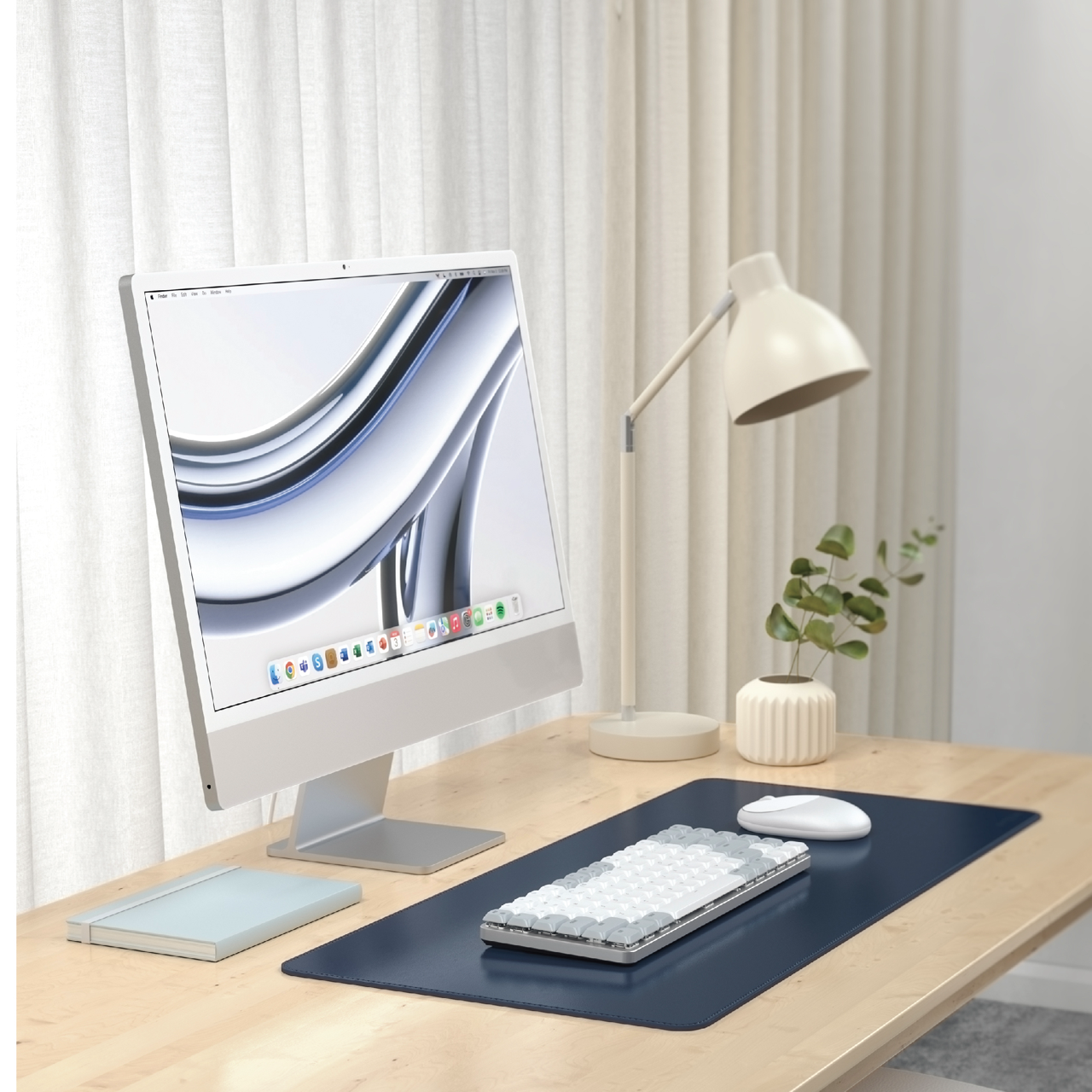 Satechi Vegan - Leather Premium Desk Mat - Blue
