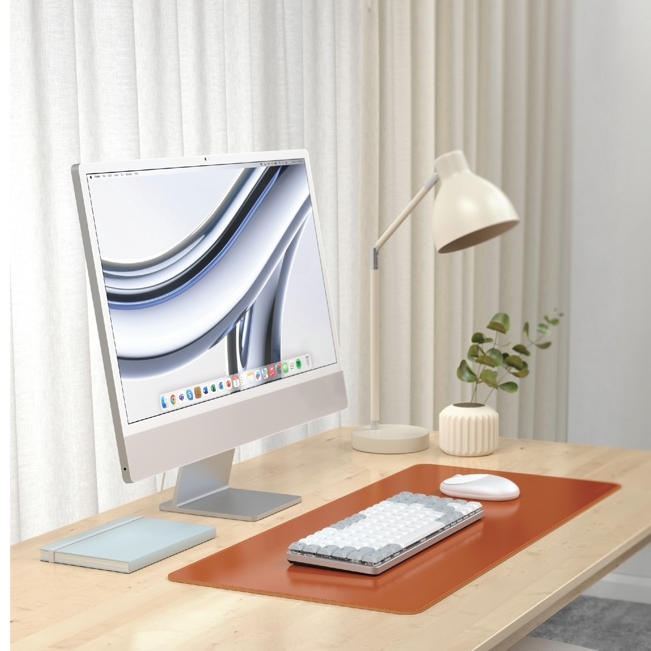 Satechi Vegan - Leather Premium Desk Mat - Brown