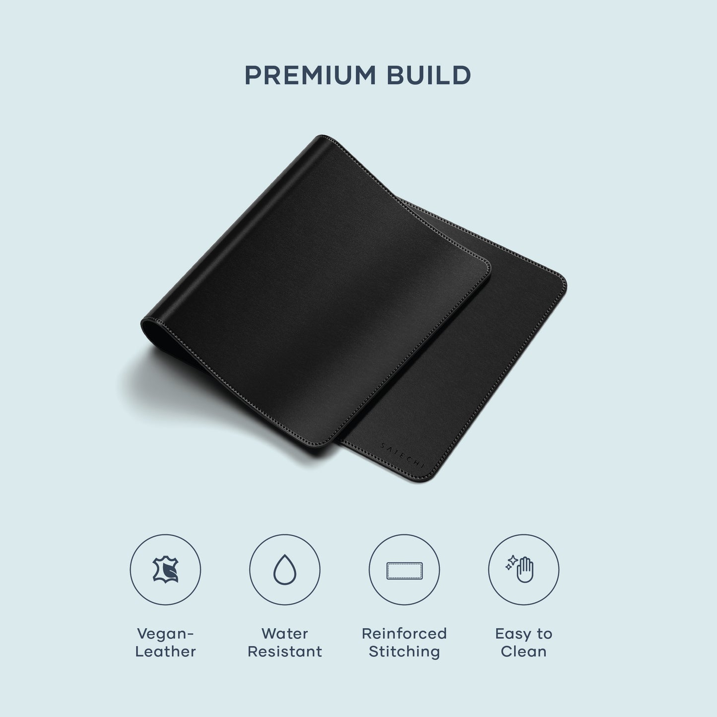 Satechi Vegan - Leather Premium Desk Mat - Black