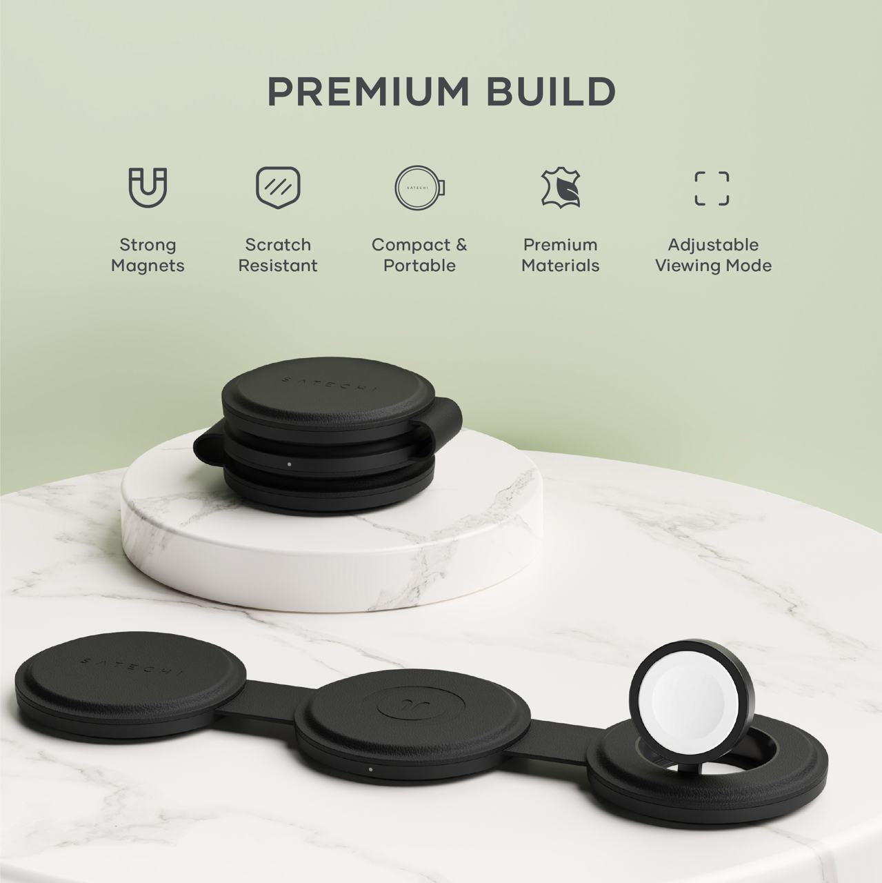 Satechi OntheGo 3-in-1 Wireless Charger - Black