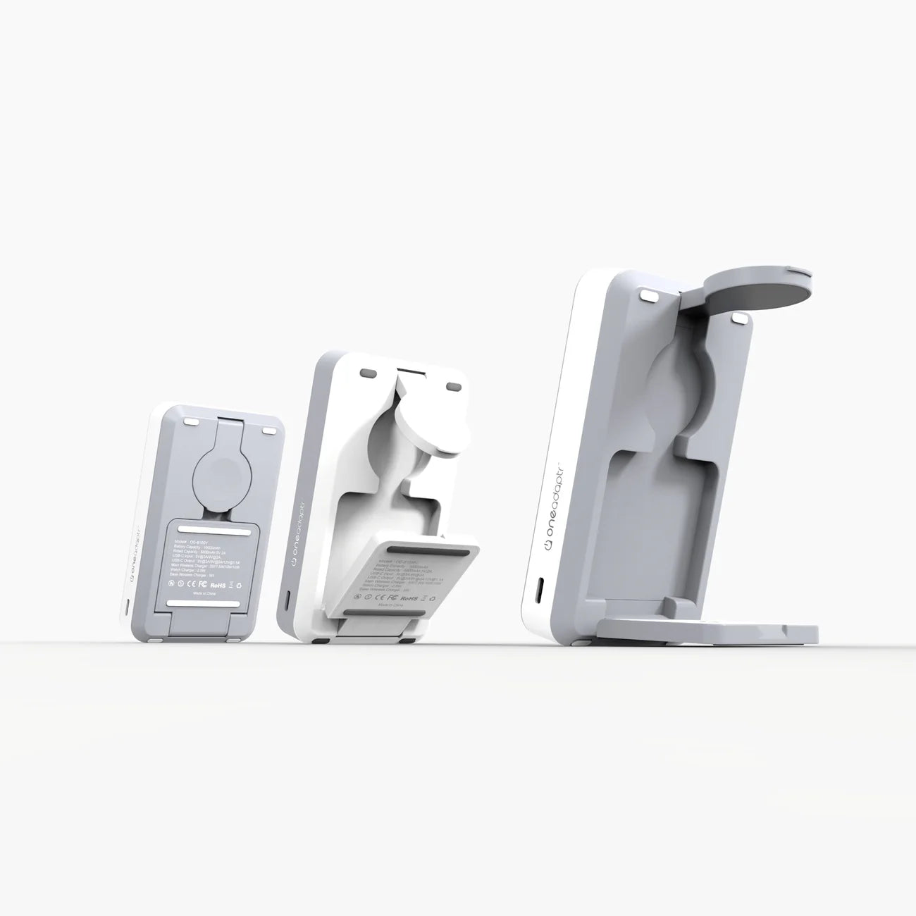 OneAdaptr OneGo Wireless Charging Stand PowerBank - White