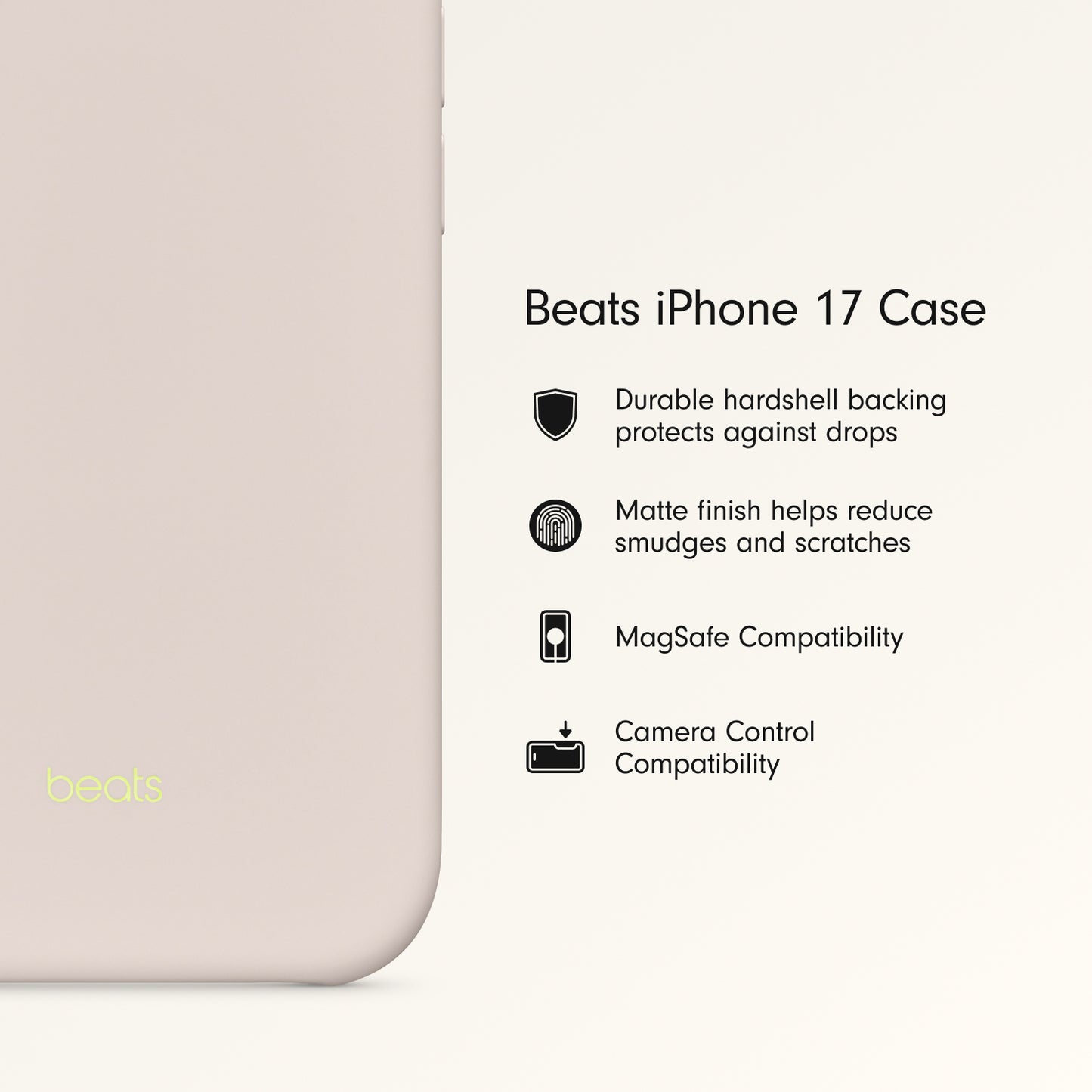 Beats iPhone 17 Case with MagSafe and Camera Control — Lime Stone