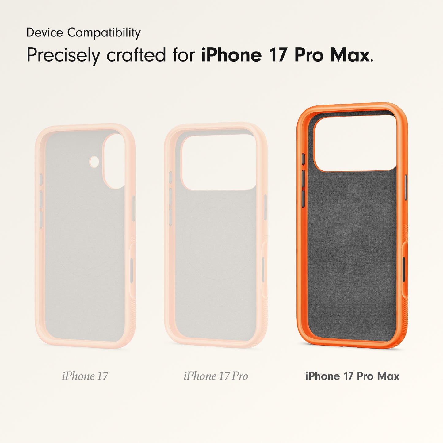Beats iPhone 17 Pro Max Rugged Case with MagSafe and Camera Control – Sierra Orange