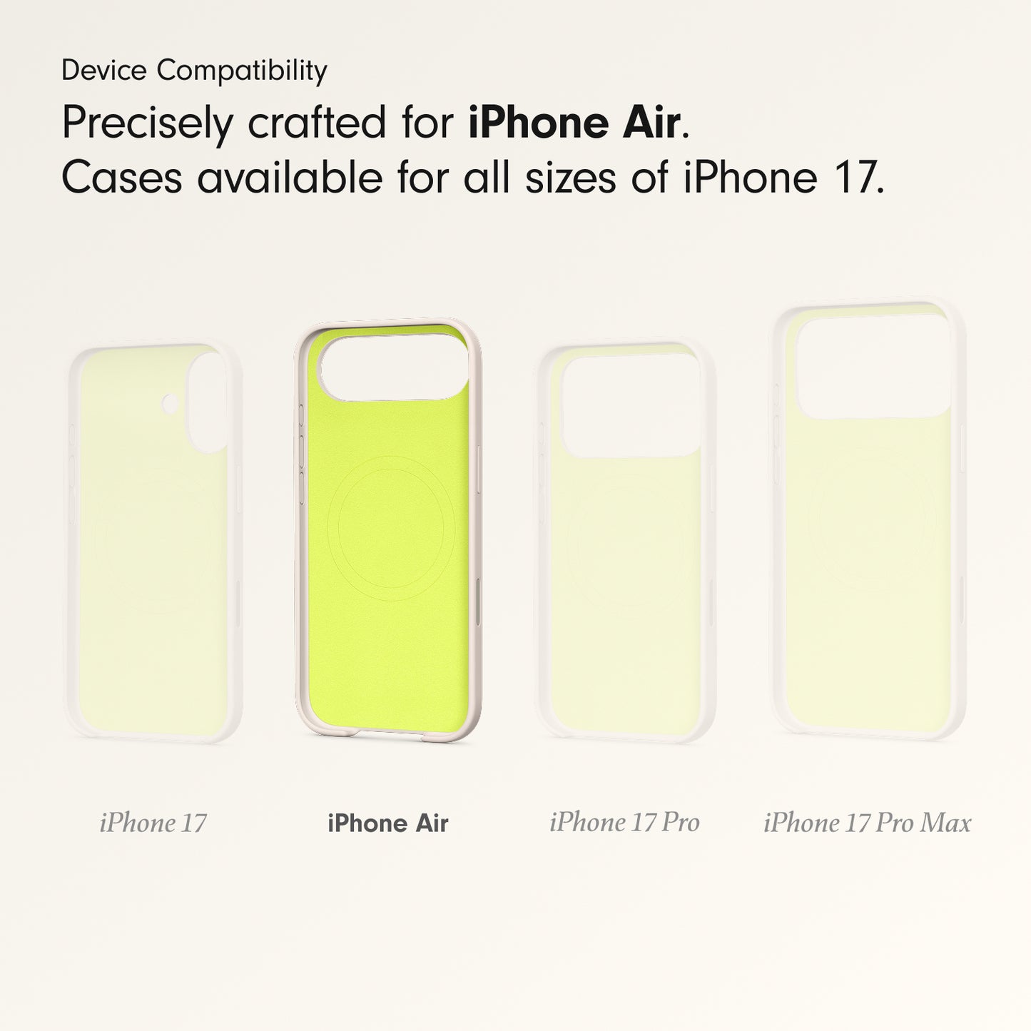Beats iPhone Air Case with MagSafe and Camera Control — Lime Stone