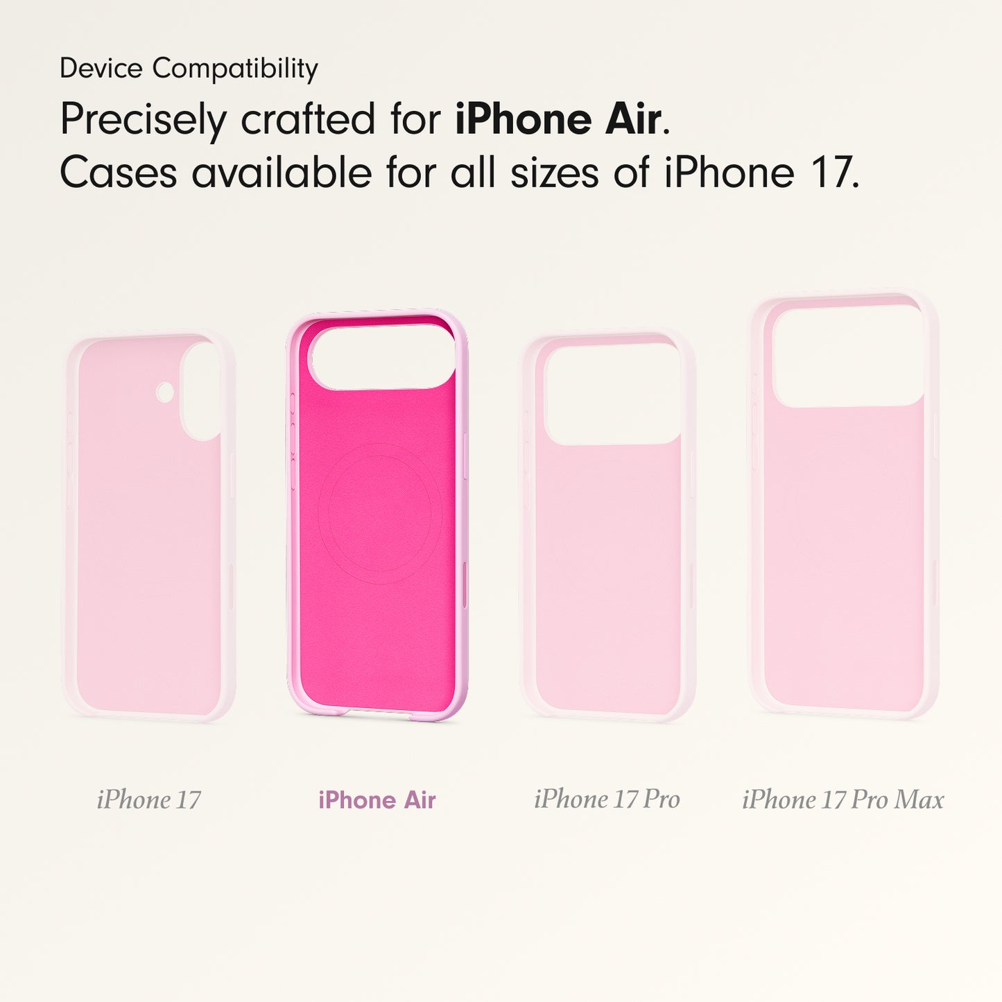 Beats iPhone Air Case with MagSafe and Camera Control — Pebble Pink