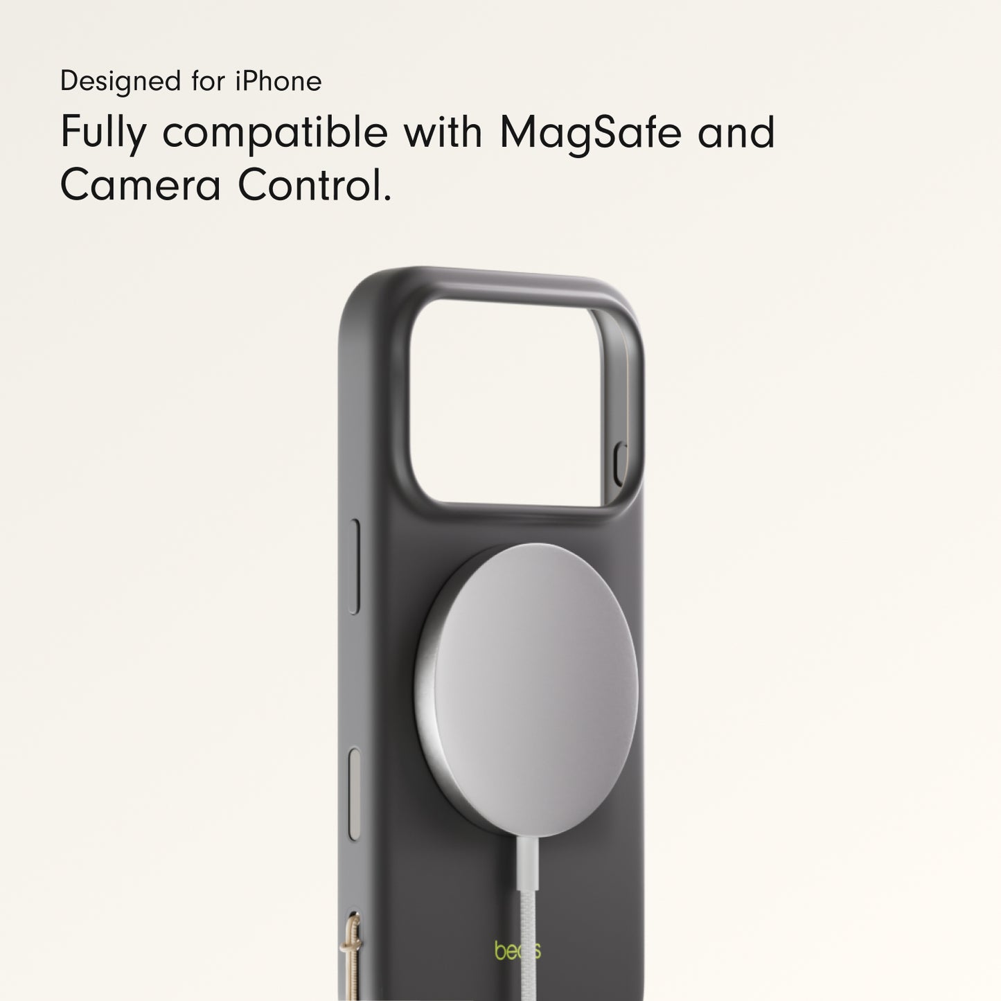 Beats iPhone 17 Pro Max Kickstand Case with MagSafe and Camera Control - Granite Gray