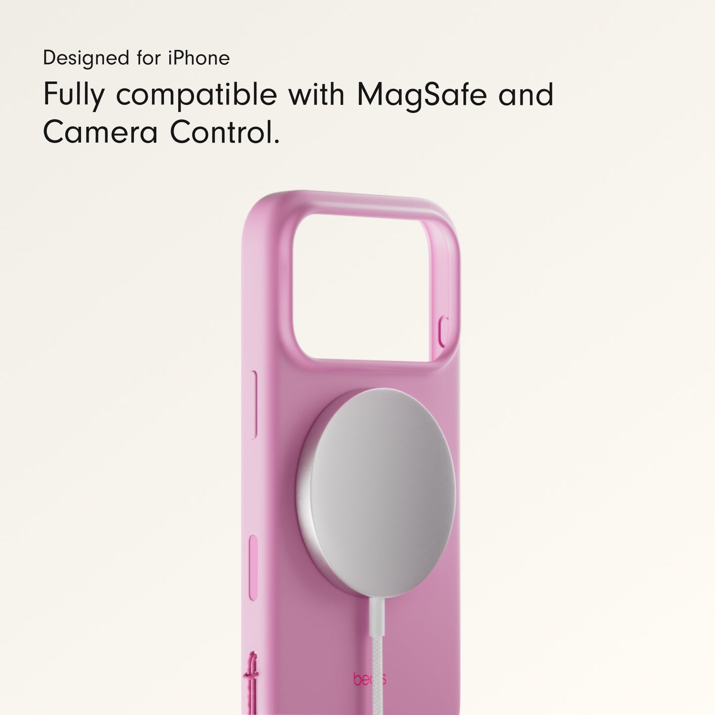 Beats iPhone 17 Pro Max Kickstand Case with MagSafe and Camera Control - Pebble Pink