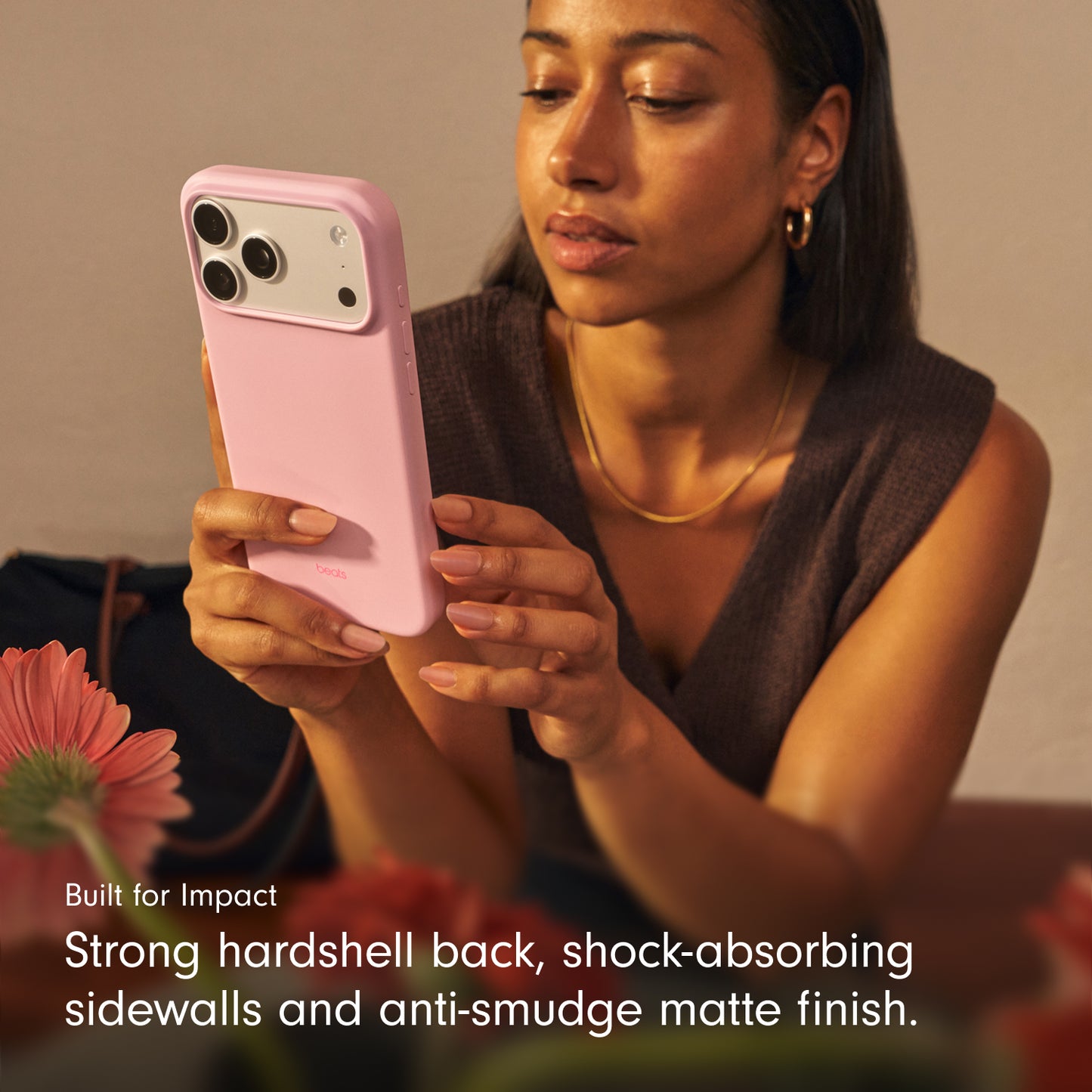 Beats iPhone 17 Case with MagSafe and Camera Control — Pebble Pink