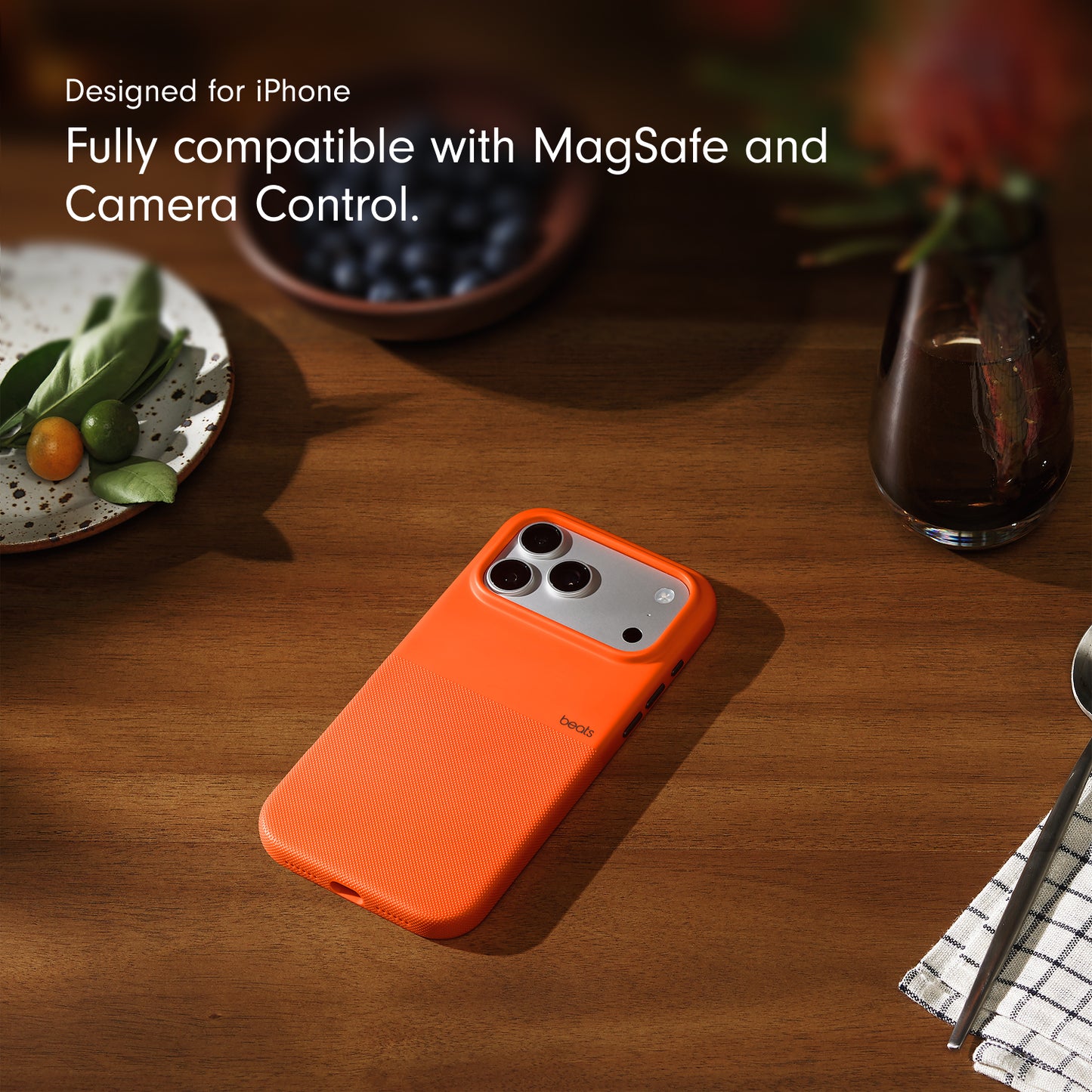 Beats iPhone 17 Pro Max Rugged Case with MagSafe and Camera Control – Sierra Orange