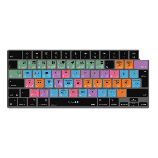 JCPal Verskin Final Cut Shortcuts Keyboard Cover (Transparent Black)