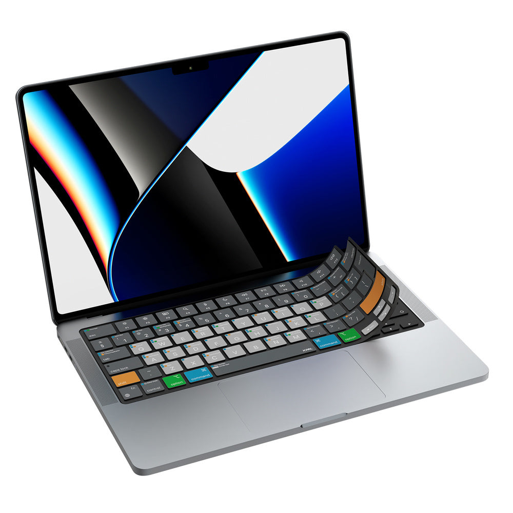 JCPal VerSkin MacOS Shortcuts Keyboard Protector (Transparent Black)