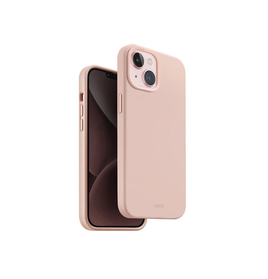 Uniq Lino Hue MagSafe For iPhone 15 - Blush Pink