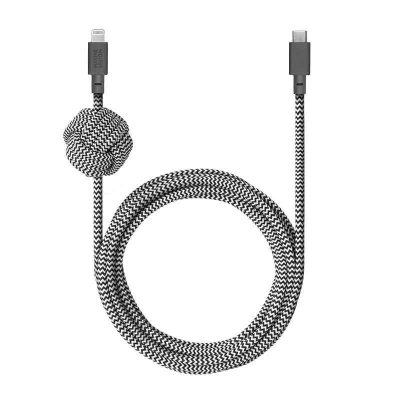 Native Union Night Cable (USB-C to Lightning) (3m) - Zebra