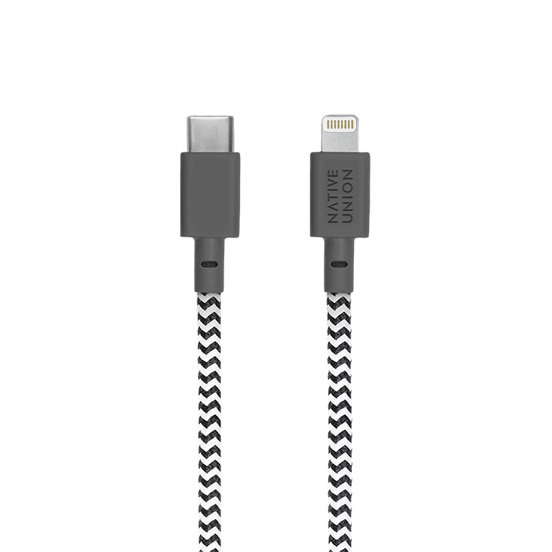 Native Union Night Cable (USB-C to Lightning) (3m) - Zebra
