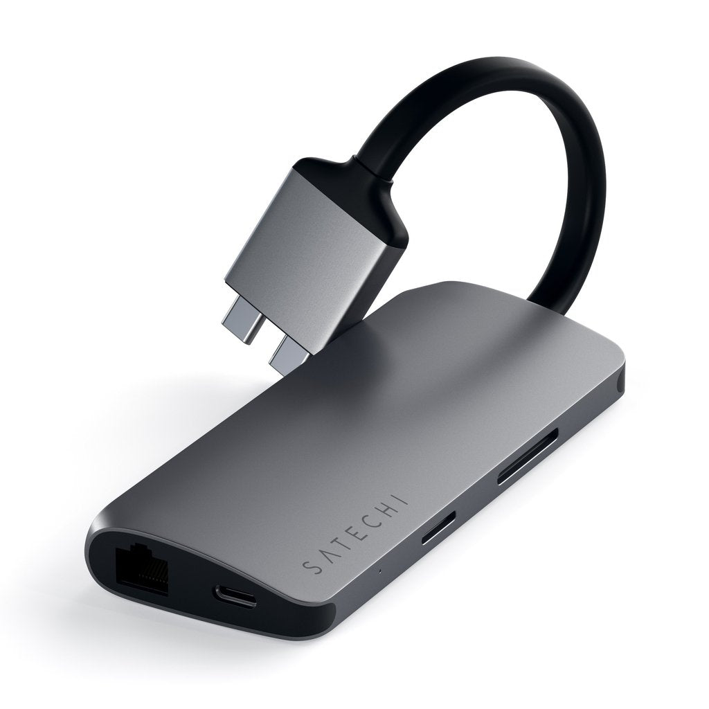 Satechi USB-C Dual Multimedia Adapter - Space Gray