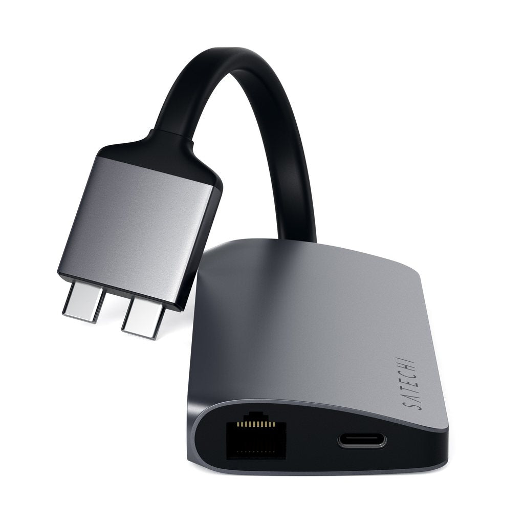 Satechi USB-C Dual Multimedia Adapter - Space Gray