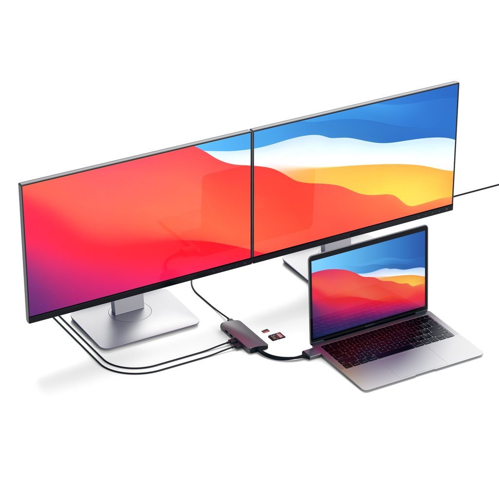 Satechi USB-C Dual Multimedia Adapter - Space Gray