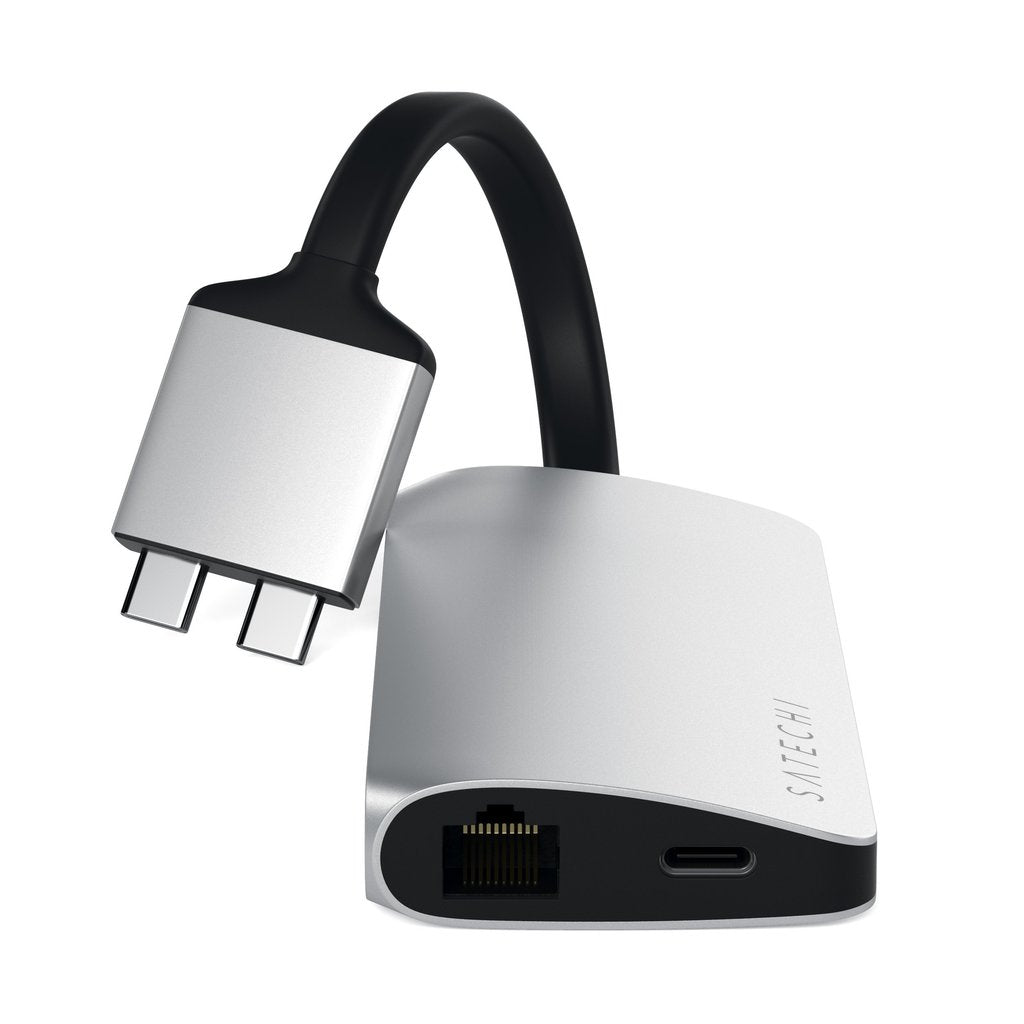 Satechi USB-C Dual Multimedia Adapter - Silver
