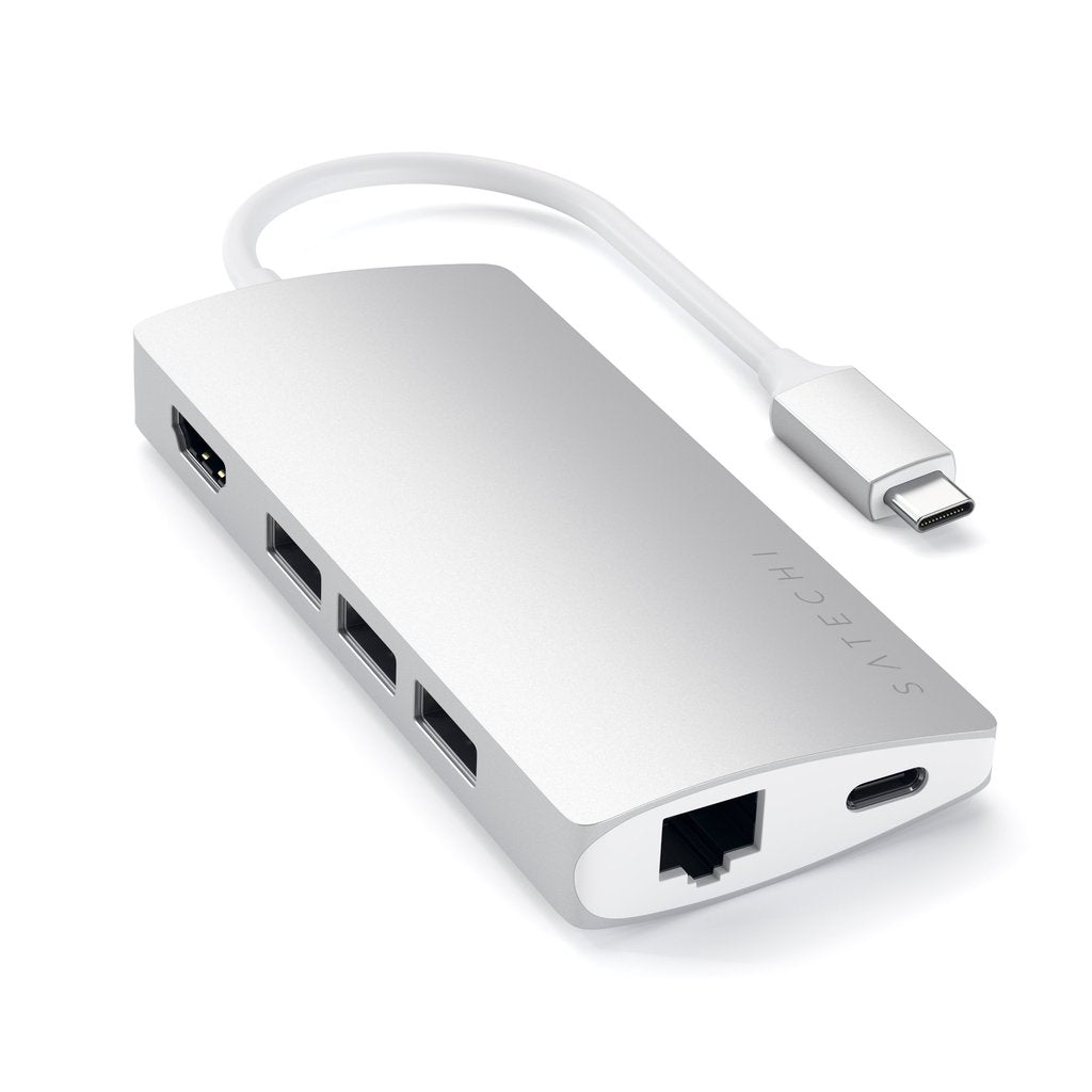 Satechi Type-C Multi-Port Adapter 4K with Ethernet - Silver