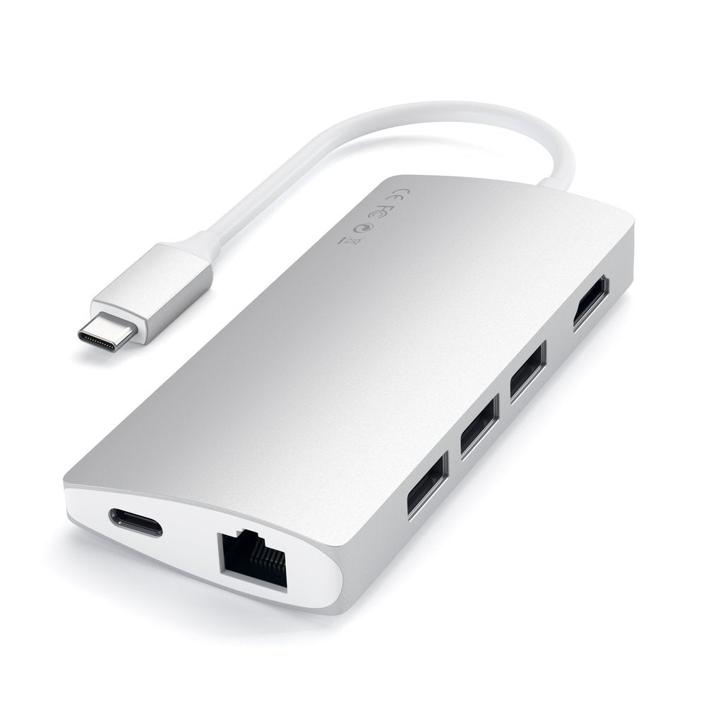 Satechi Type-C Multi-Port Adapter 4K with Ethernet - Silver