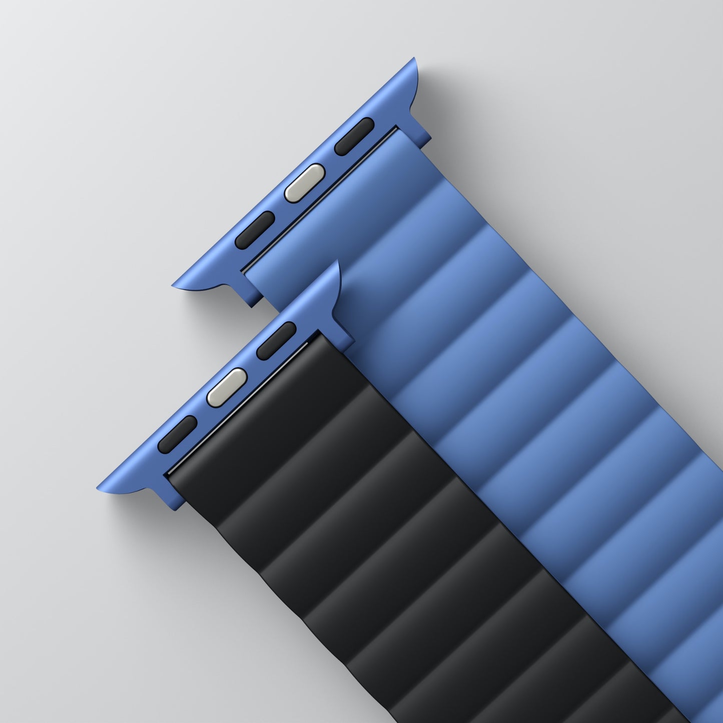 Uniq Revix Magnetic Silicone Band for Apple Watch 45/44/42mm - Blue/Black