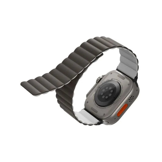 Uniq Revix Magnetic Silicone Band for Apple Watch 49mm - Ash Gray/Dove White