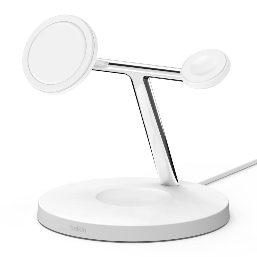 Belkin BOOST↑CHARGE™ PRO 3-in-1 Wireless Charger with MagSafe - White