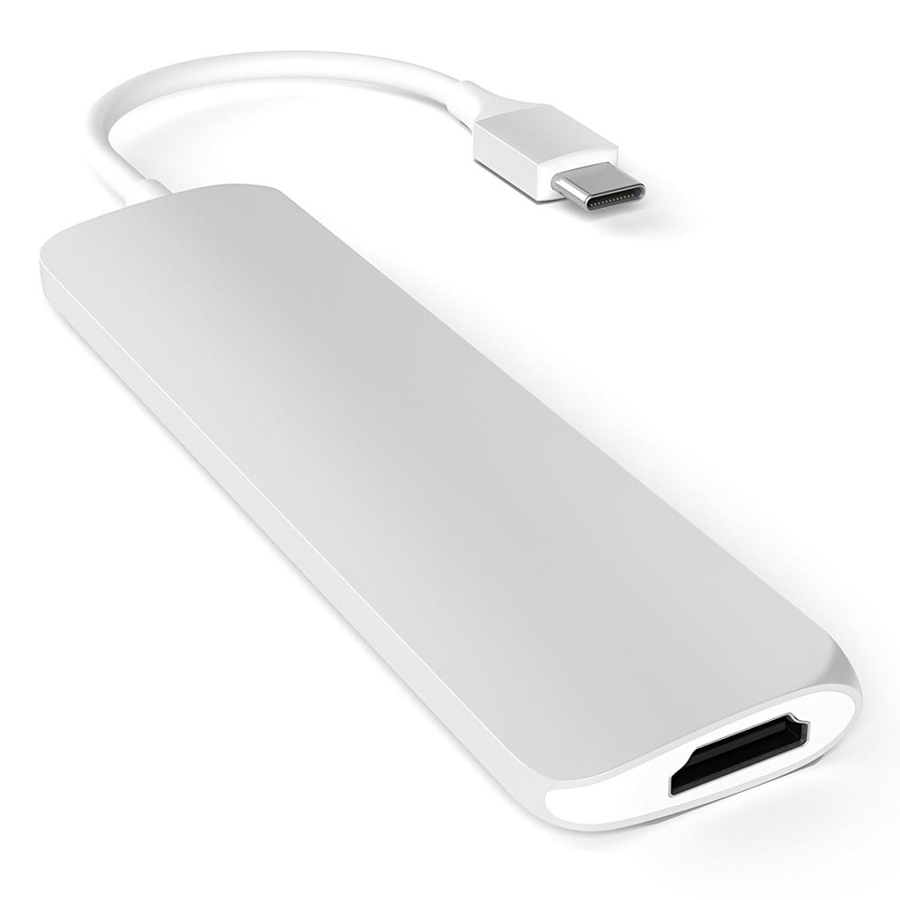 Satechi Slim Aluminum Type-C Multi-Port Adapter - Silver