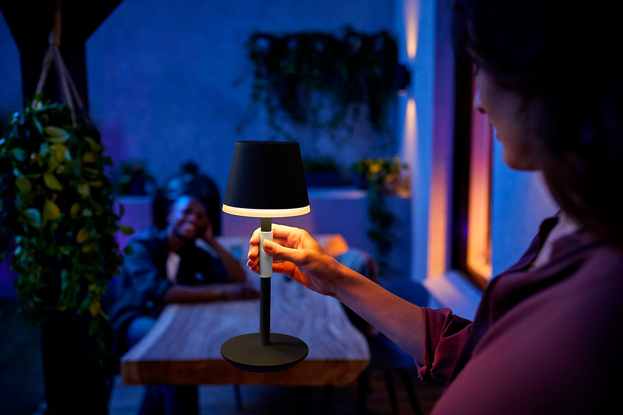 Philips Hue Go Colour Portable Table Lamp Black
